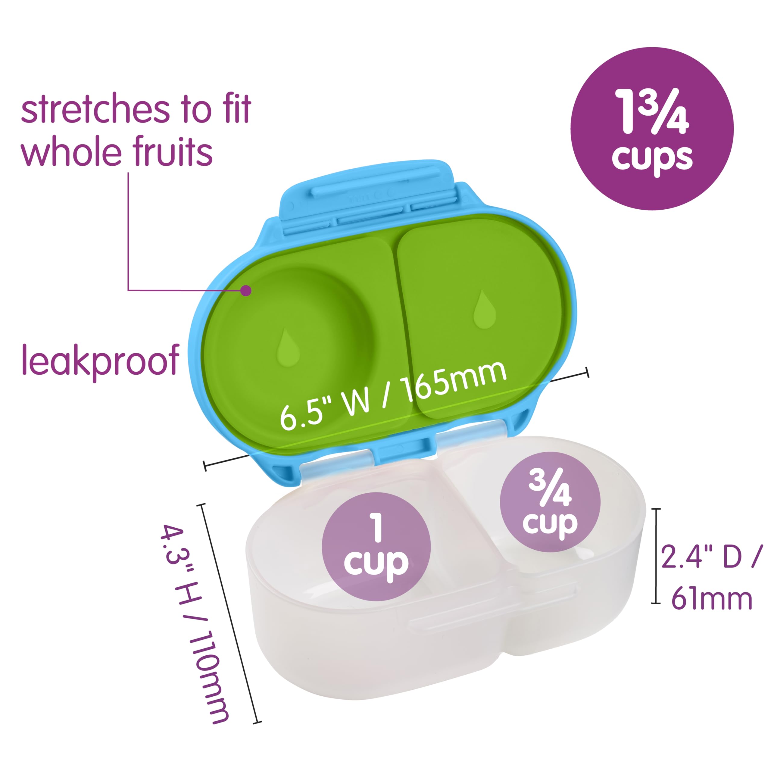 b.box flexi fruit holder avec pomme entière, protège le fruit