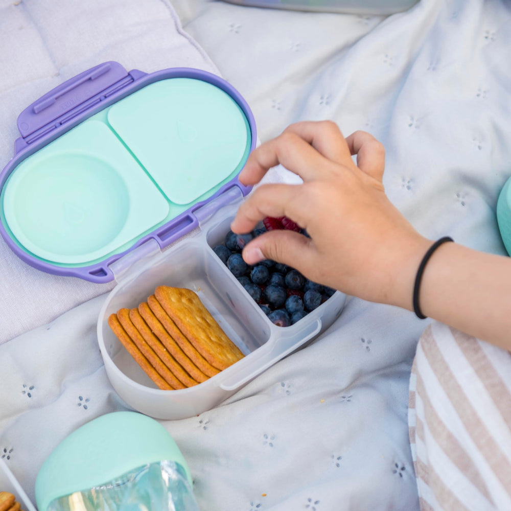 b.box étiquette matériau et sécurité indiquant sans BPA ni PFAS