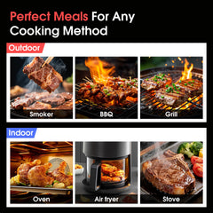 BBQOVN base LED affichant températures pour surveillance sans smartphone