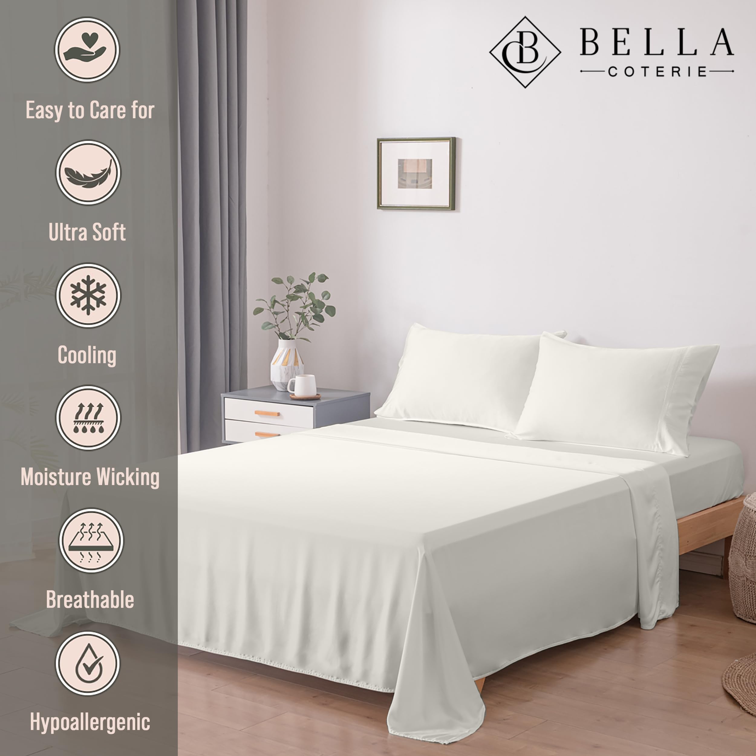 BC BELLA COTERIE détail du drap‑housse poche 18" maintien sûr