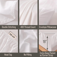 BC BELLA COTERIE drap-housse avec poche 18 pouces, maintien sûr sur matelas épais