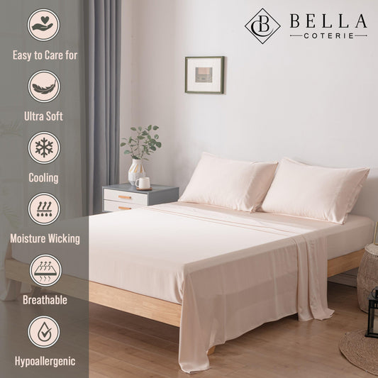 BC BELLA COTERIE gros plan viscose de bambou montrant la texture soyeuse et le confort