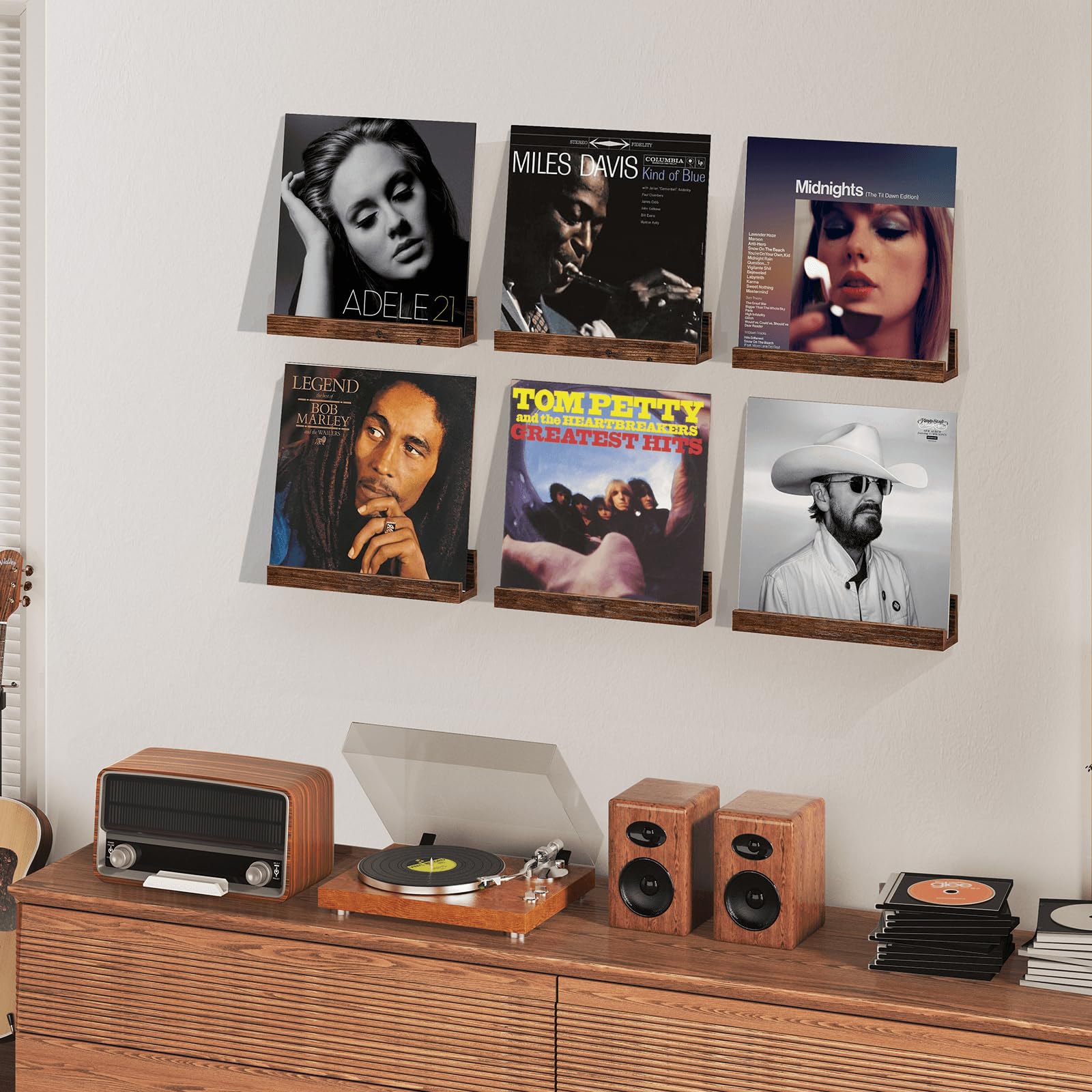 BCOZLUX étagère affichant vinyles pour une exposition élégante