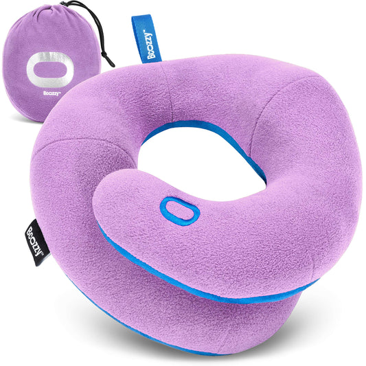 BCOZZY coussin face avant montrant la forme brevetée et le confort