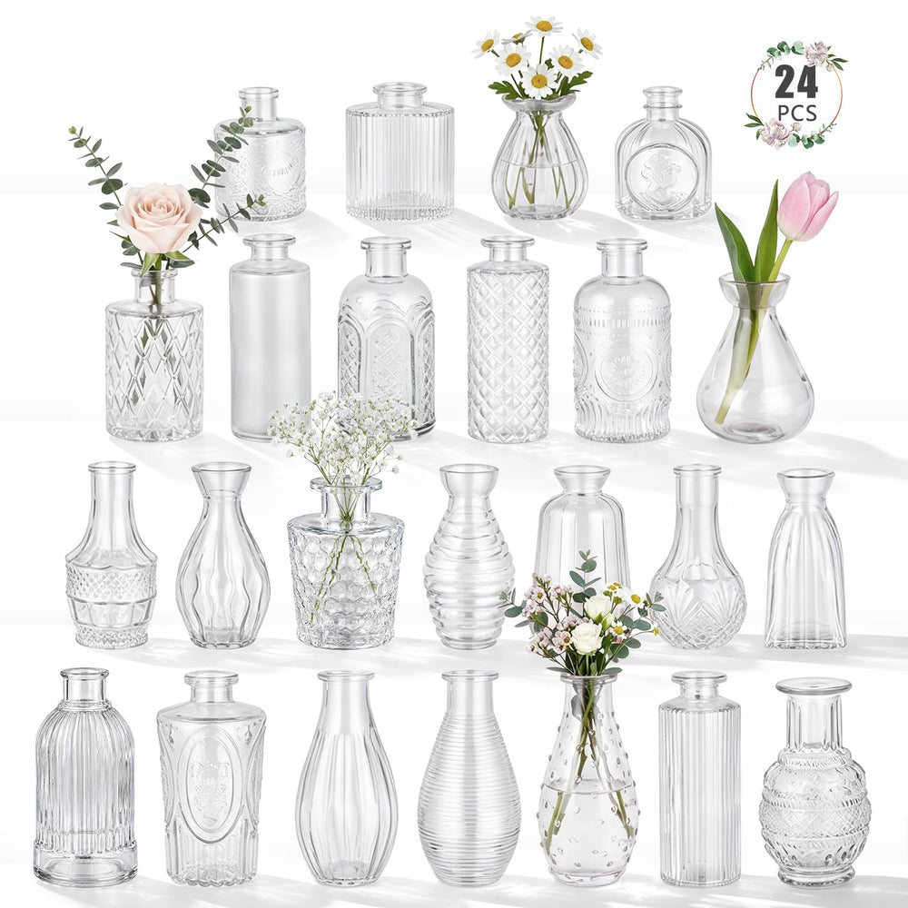 BEAHOT vue avant des 24 vases pour centres de table élégant