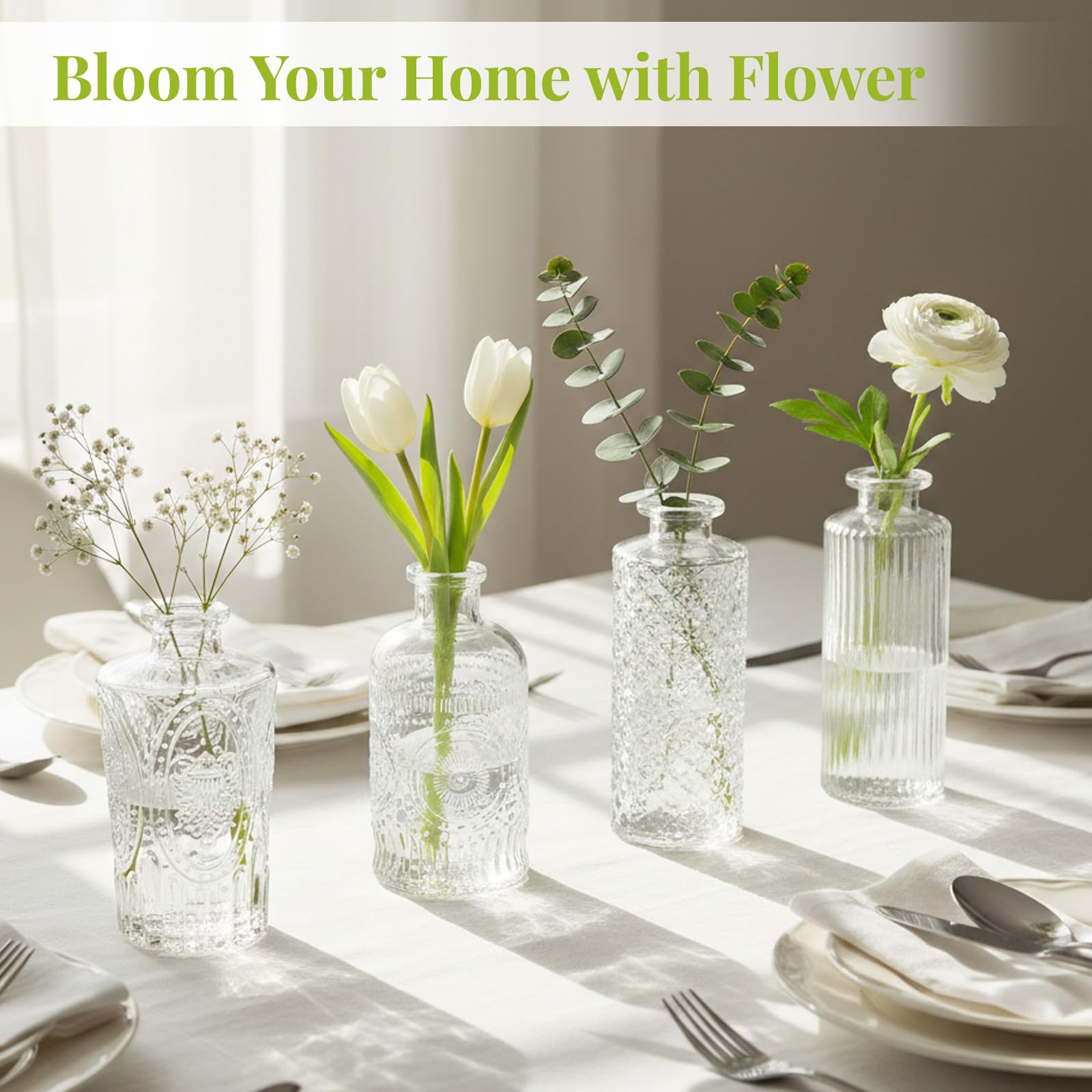 BEAHOT vases utilisés en chemin de table apportant ambiance raffinée