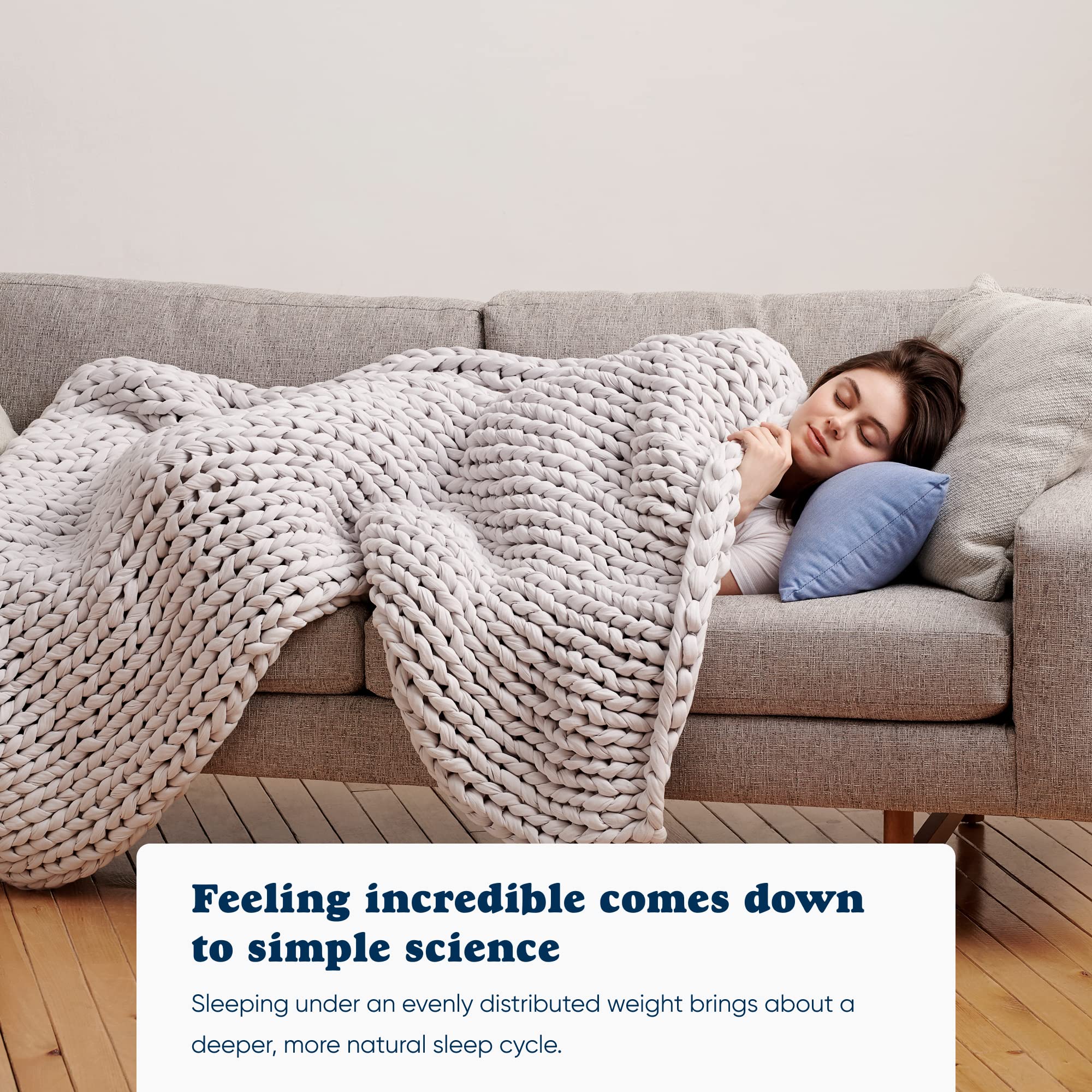 Bearaby Napper utilisé sur lit simple pour un sommeil enveloppant et élégant