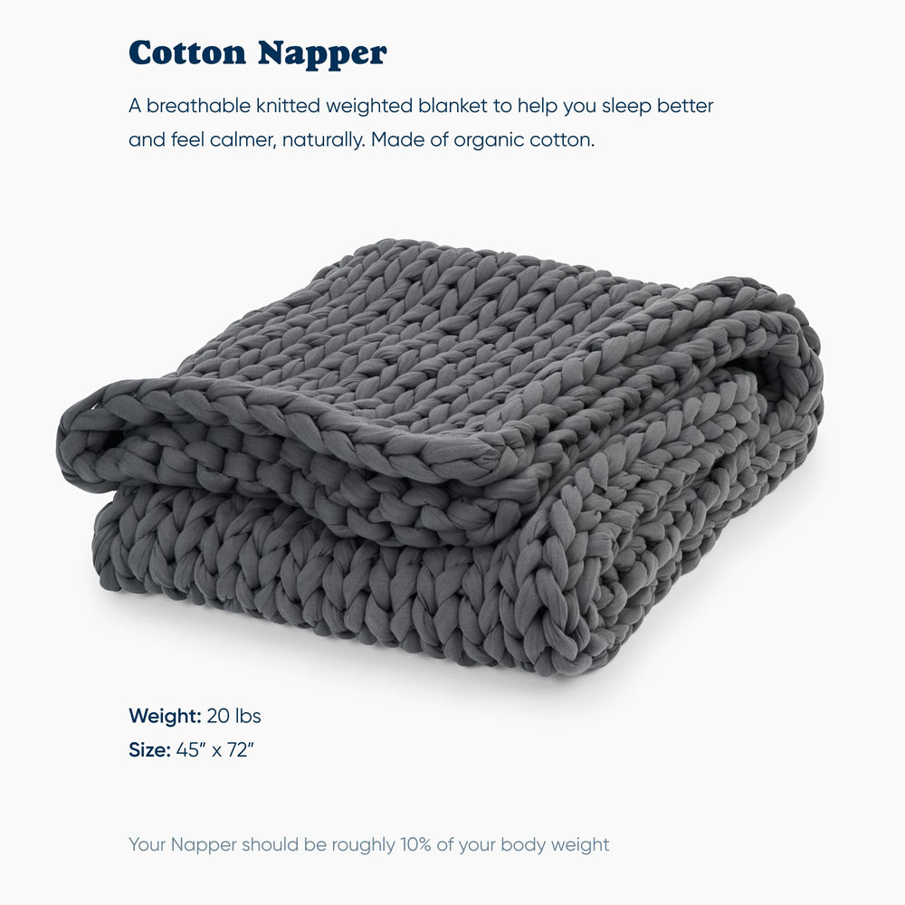 Bearaby Napper gros plan du tricot montrant texture respirante durable