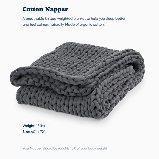 Bearaby Napper gros plan sur la texture tricotée soulignant confort