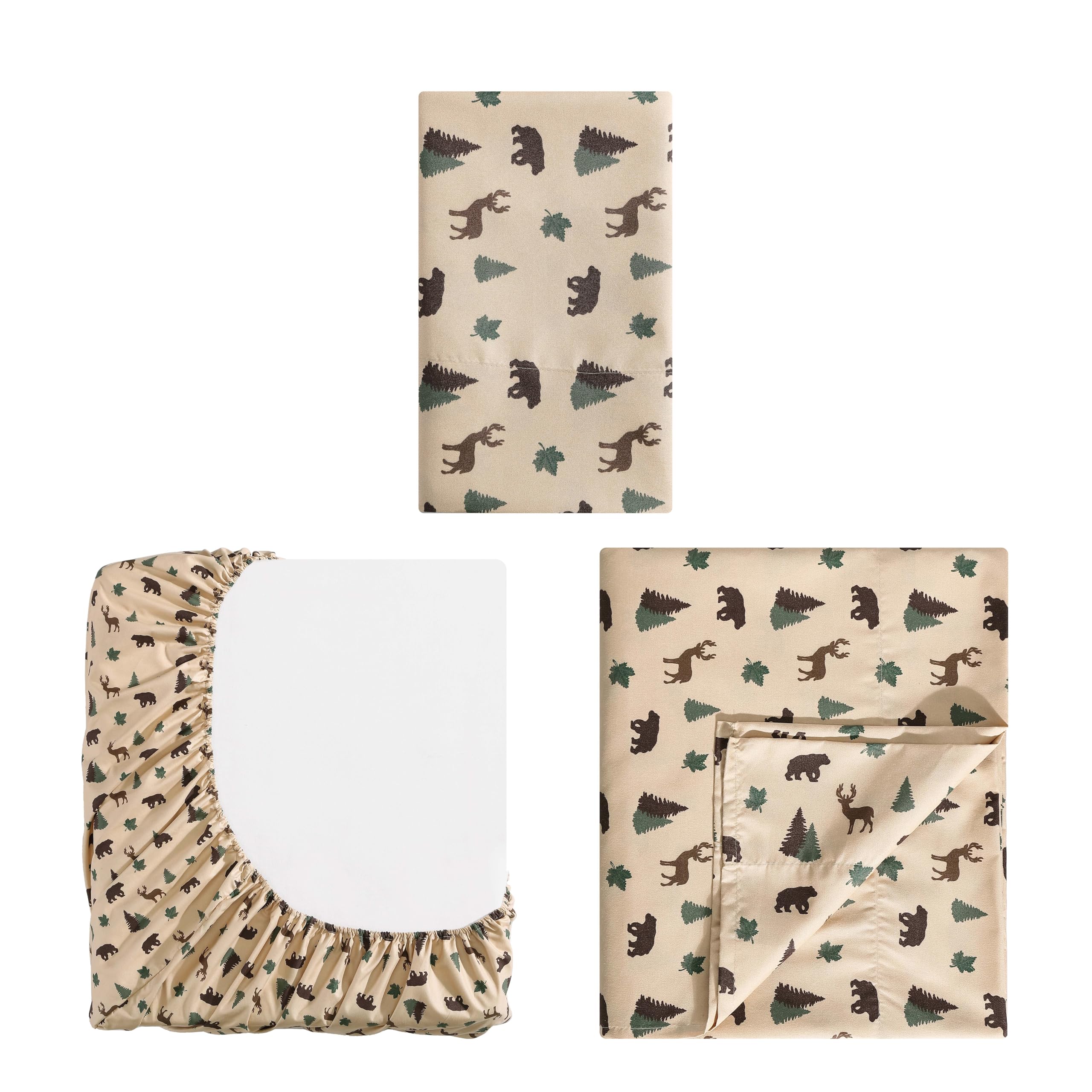 Beatrice Home Fashions comparaison d'échelle montrant la taille Twin et ajustement parfait