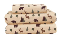 Beatrice Home Fashions draps Cozy Cabin en face montrant le motif rustique bénéfique au décor