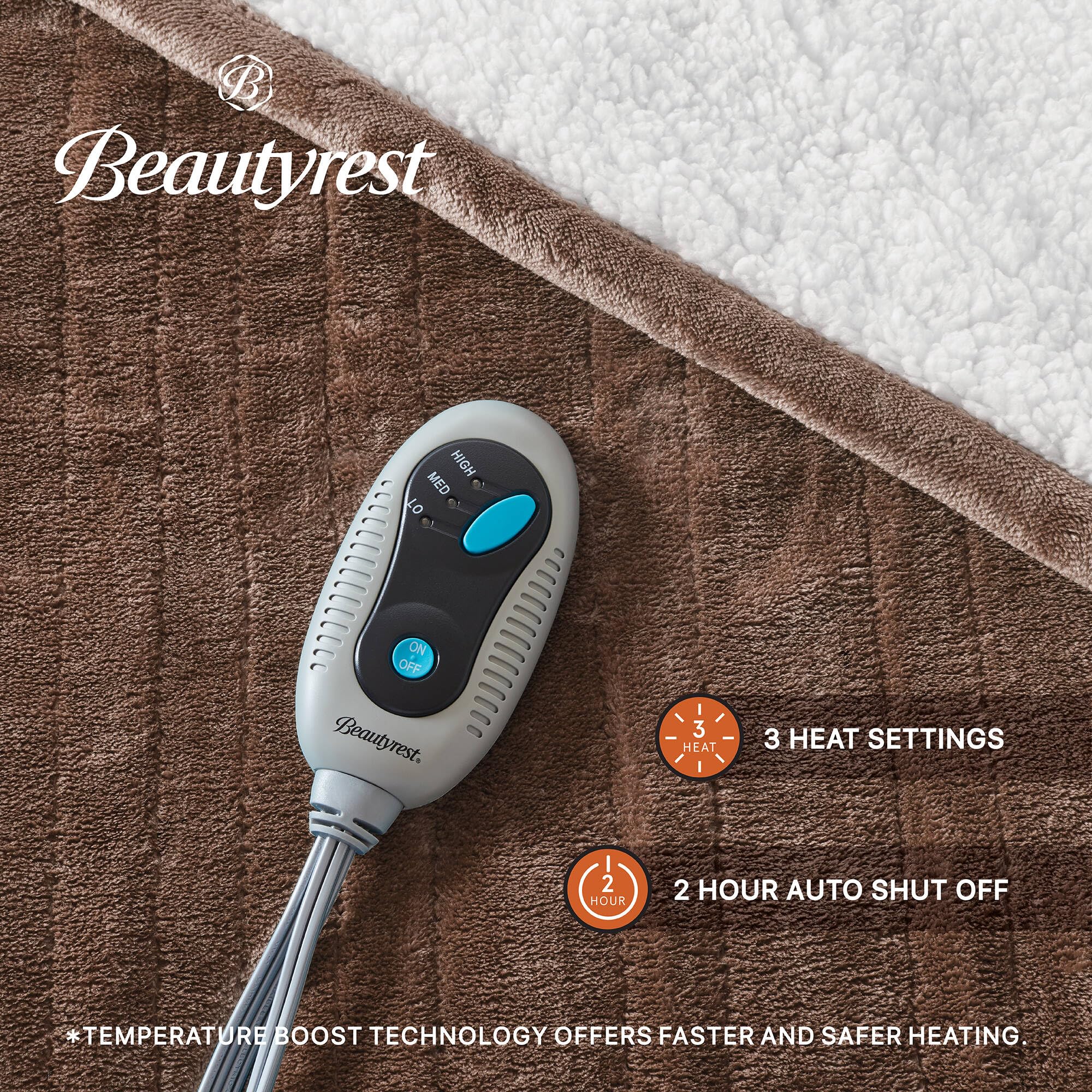 Beautyrest télécommande visible pour régler 3 niveaux et sécurité