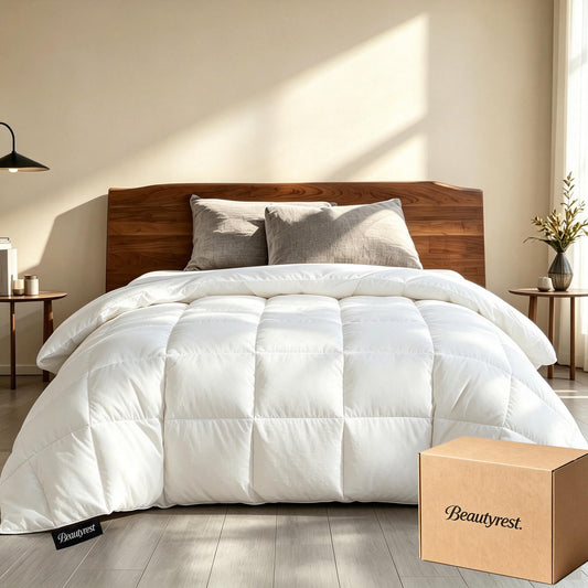 Beautyrest vue complète de la couette king, confort hôtelier et couverture généreuse