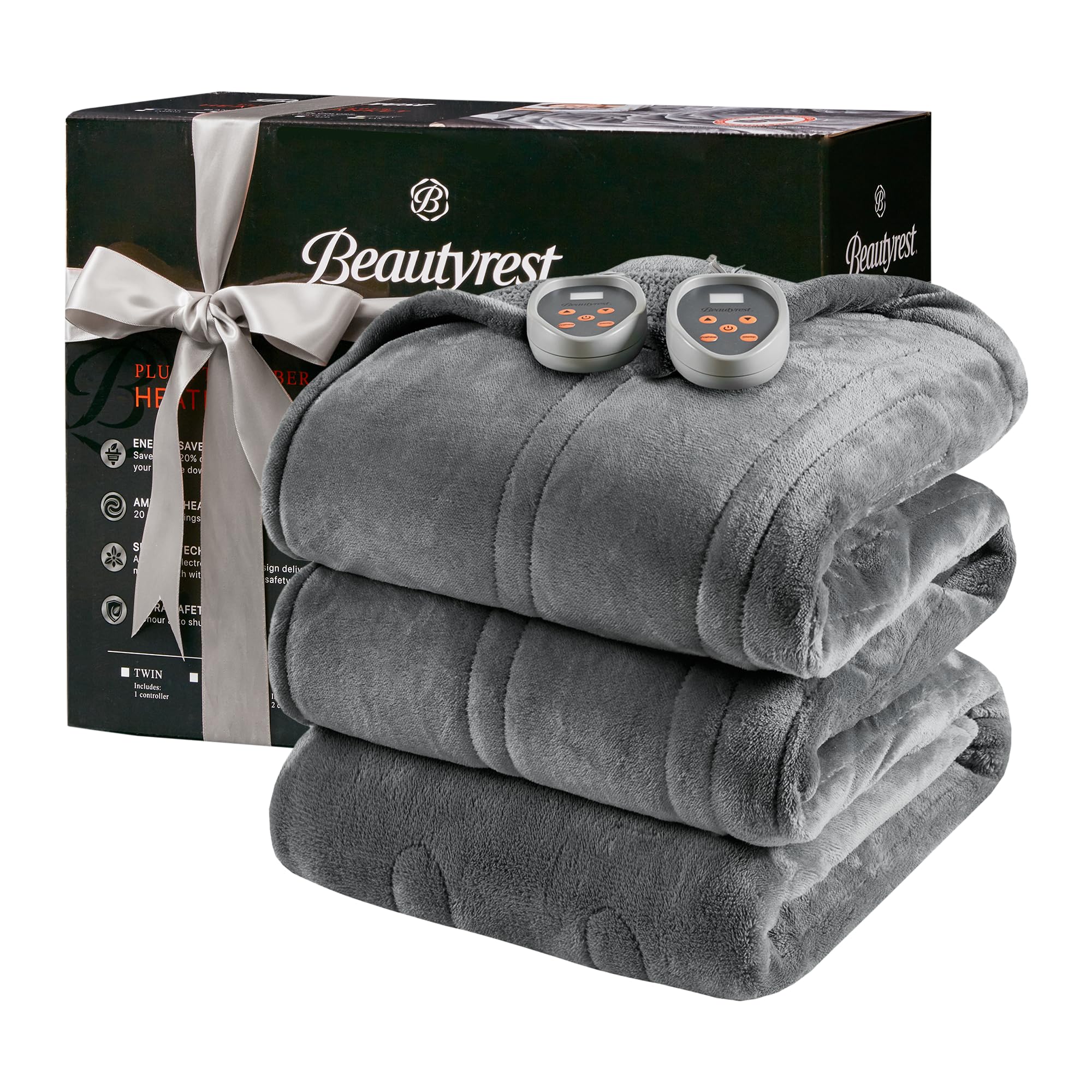 Beautyrest couverture chauffante face avant montrant douceur et confort