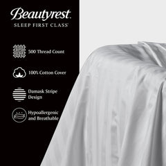 Beautyrest détail couture damassé solide empêchant fuite du garnissage