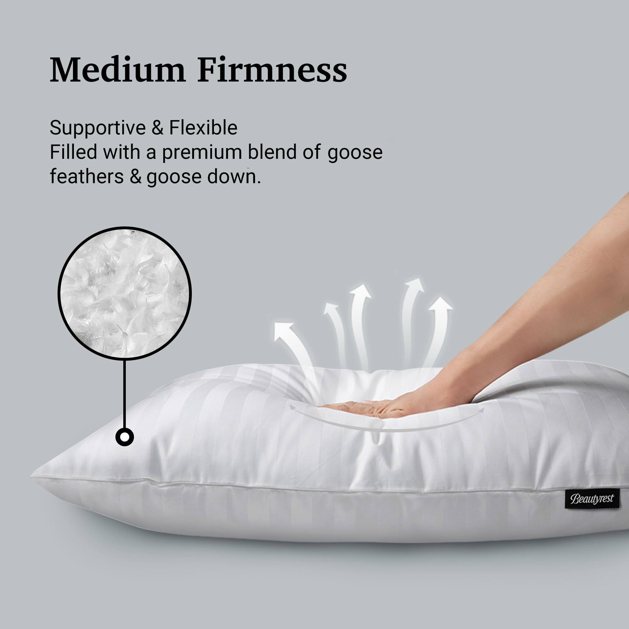 Beautyrest housse 500 fils gros plan illustrant douceur respirante