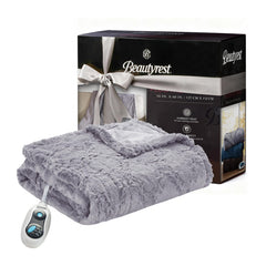 Beautyrest plaid chauffant face avant montrant finition ogee et confort