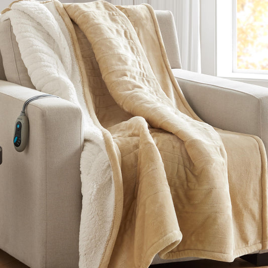 Beautyrest face avant du plaid chauffant montrant douceur et confort