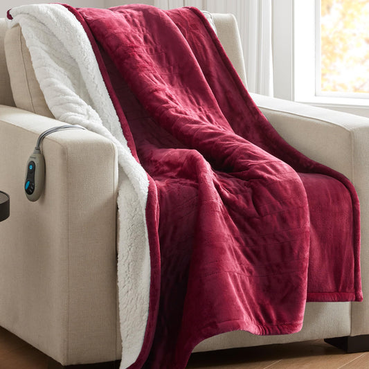 Beautyrest face avant du plaid chauffant montrant chaleur et confort