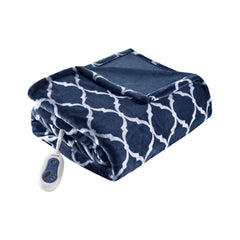 Beautyrest plaid indigo face avant montrant chaleur et confort