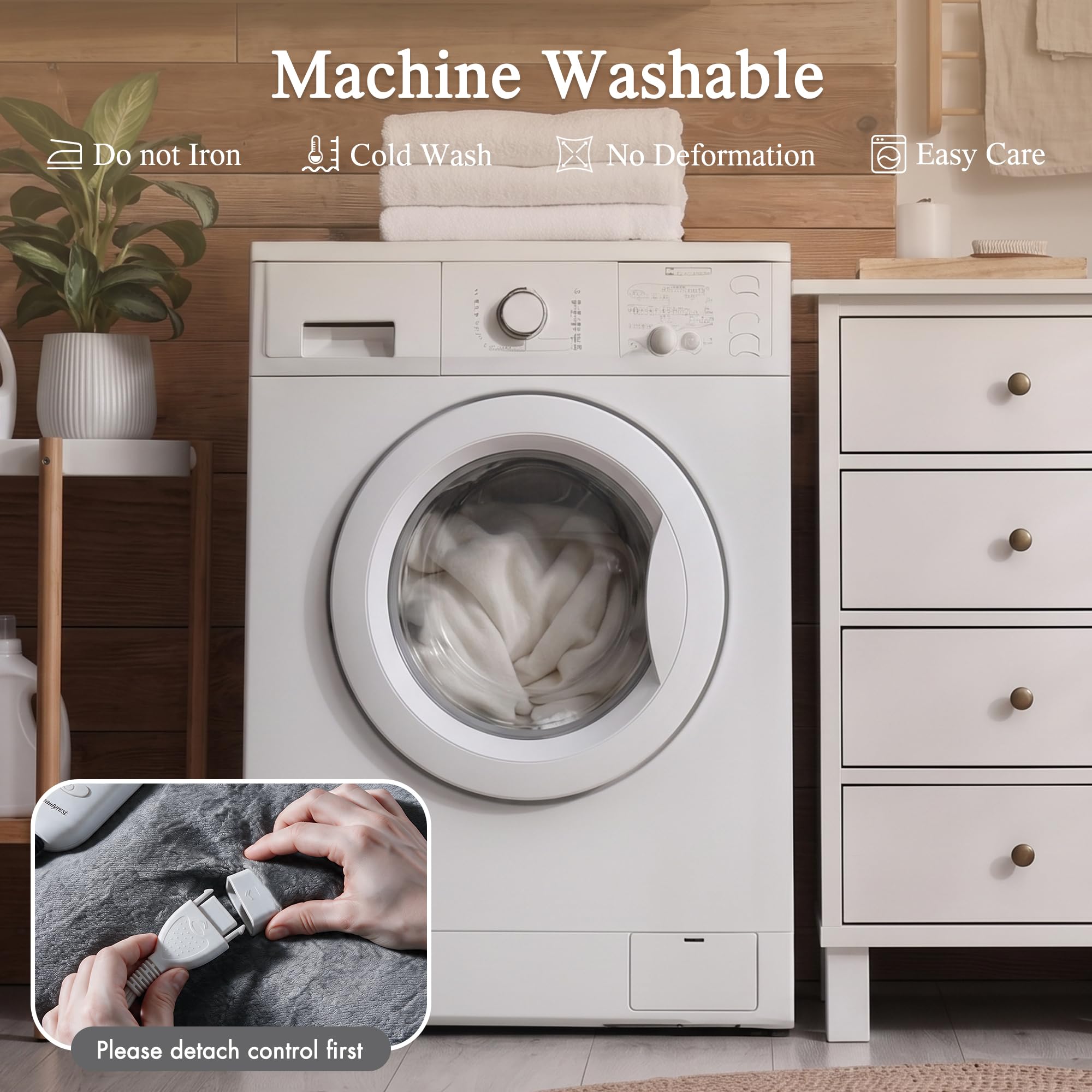 Beautyrest plaid plié pour démontrer rangement facile et transport pratique