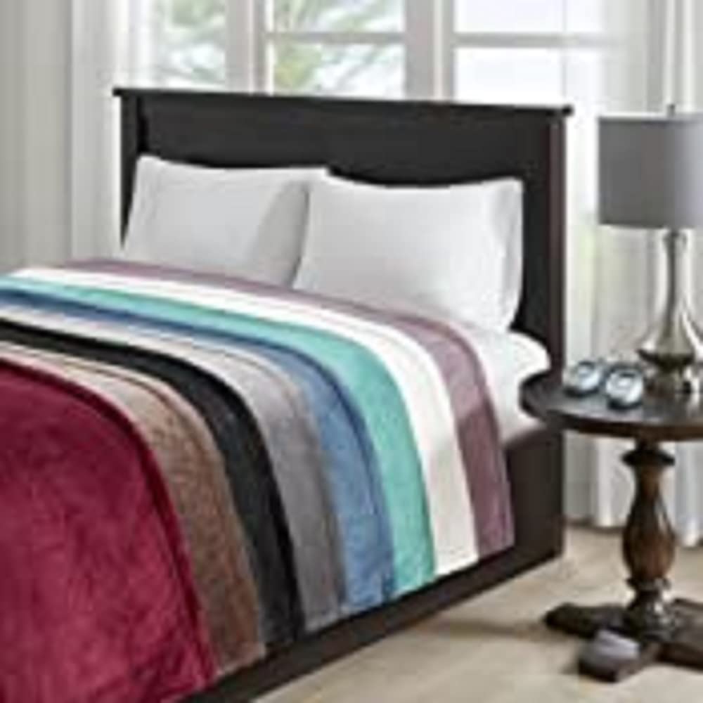 Beautyrest plaid plié prêt au lavage machine pour entretien facile