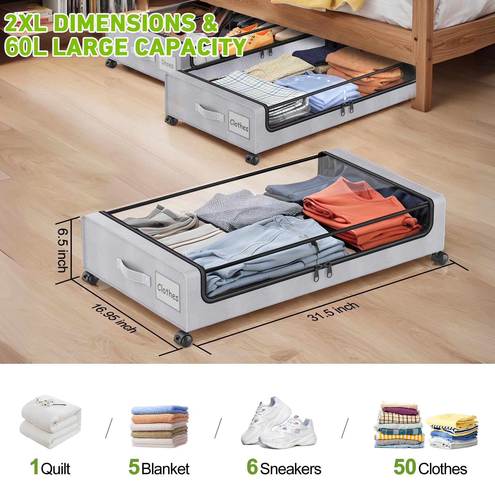Beborxue zoom tissu oxford et cadre métal pour robustesse