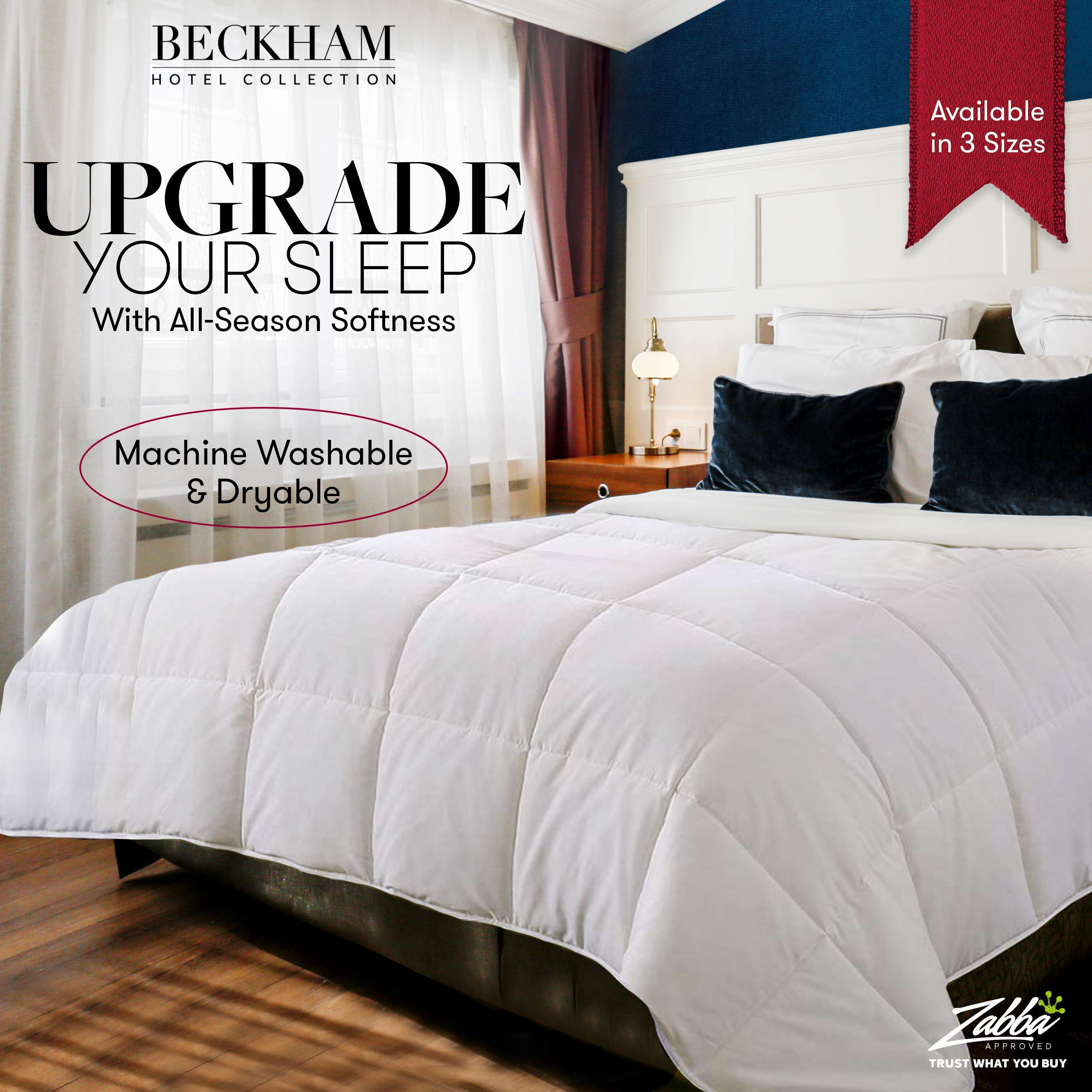 Beckham Luxury Linens gros plan garnissage synthétique illustrant légèreté et isolation