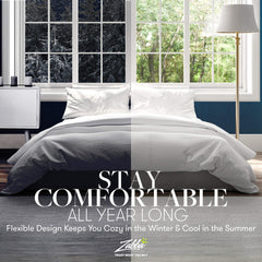 Beckham Luxury Linens couette en situation sur lit démontrant apparence élégante