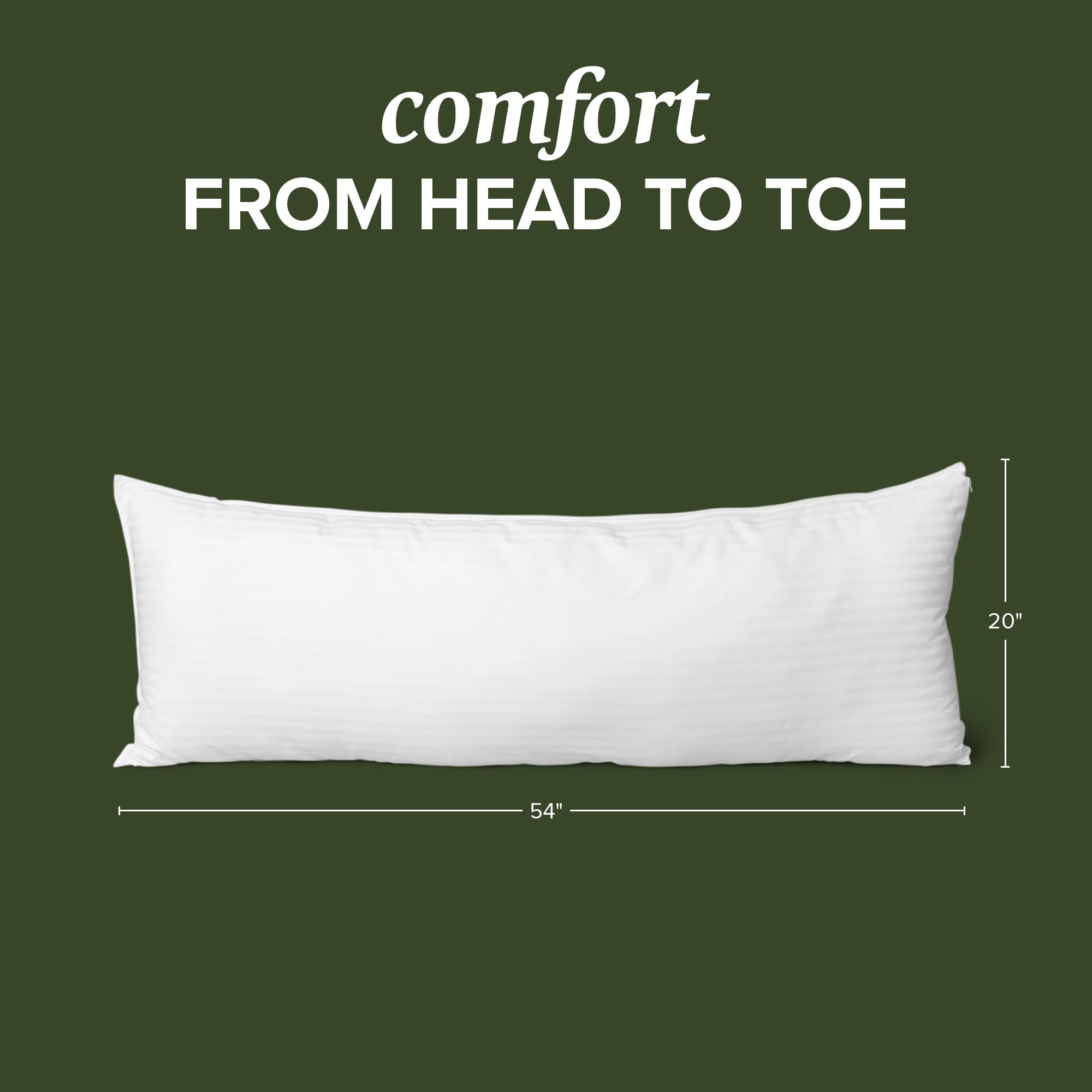 Beckham Hotel Collection comparaison de taille, dimensions 20x54 pouces claires