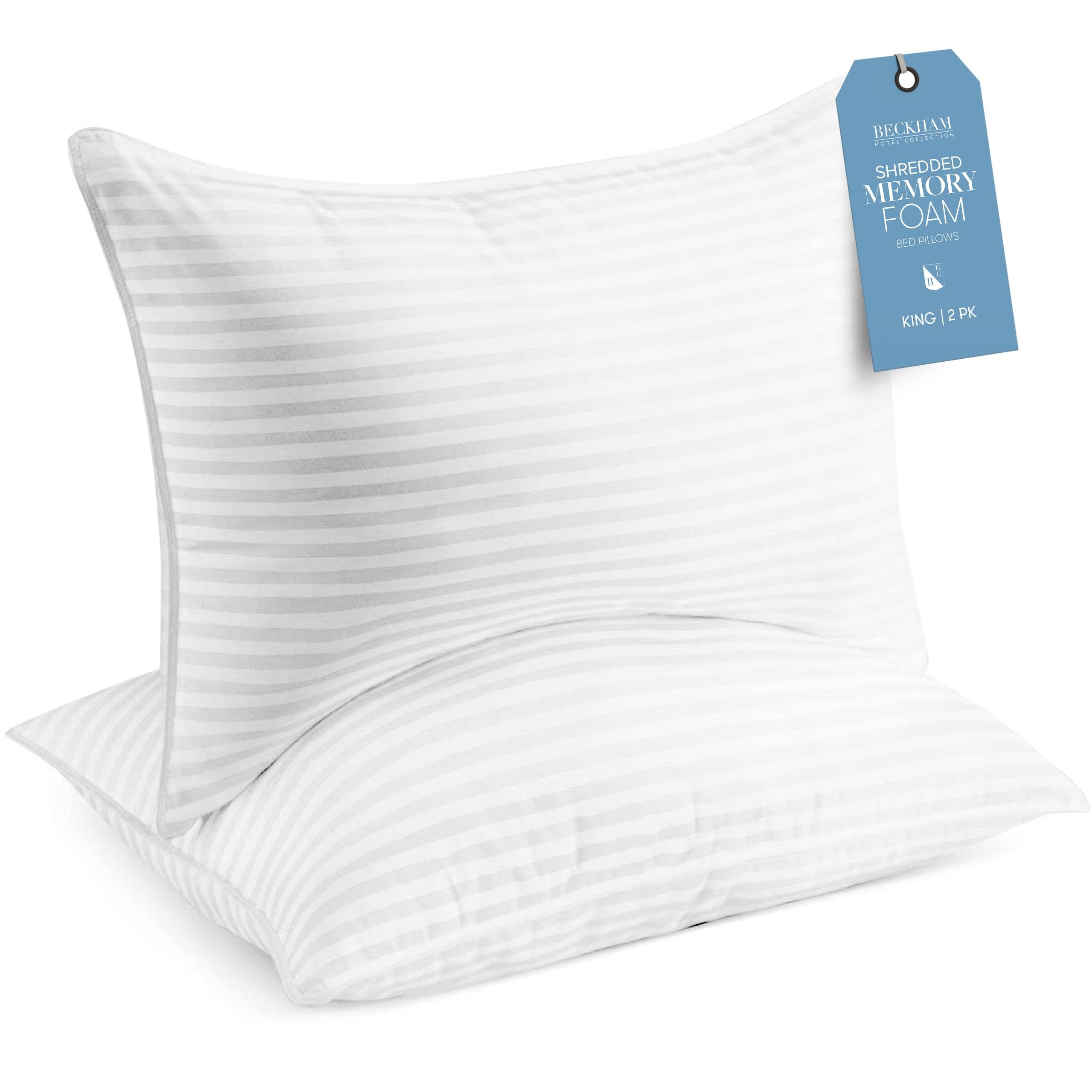 Beckham Hotel Collection oreiller face avant montrant maintien et confort
