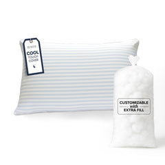 Beckham Hotel Collection oreiller devant emballage montrant design et taille king