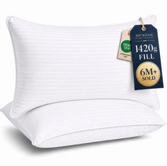 Beckham Hotel Collection oreiller king face avant montrant finition propre et confort