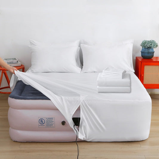 Bedecor vue avant de la housse draps queen, maintien optimal