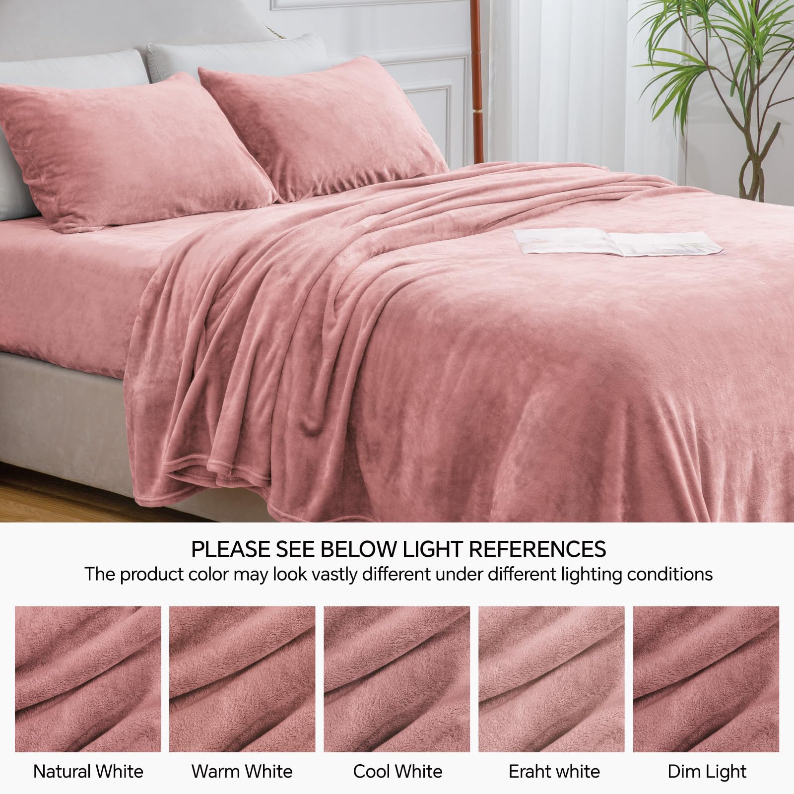 BEDELITE chambre stylée en rose poussière, crée ambiance élégante et chaleureuse