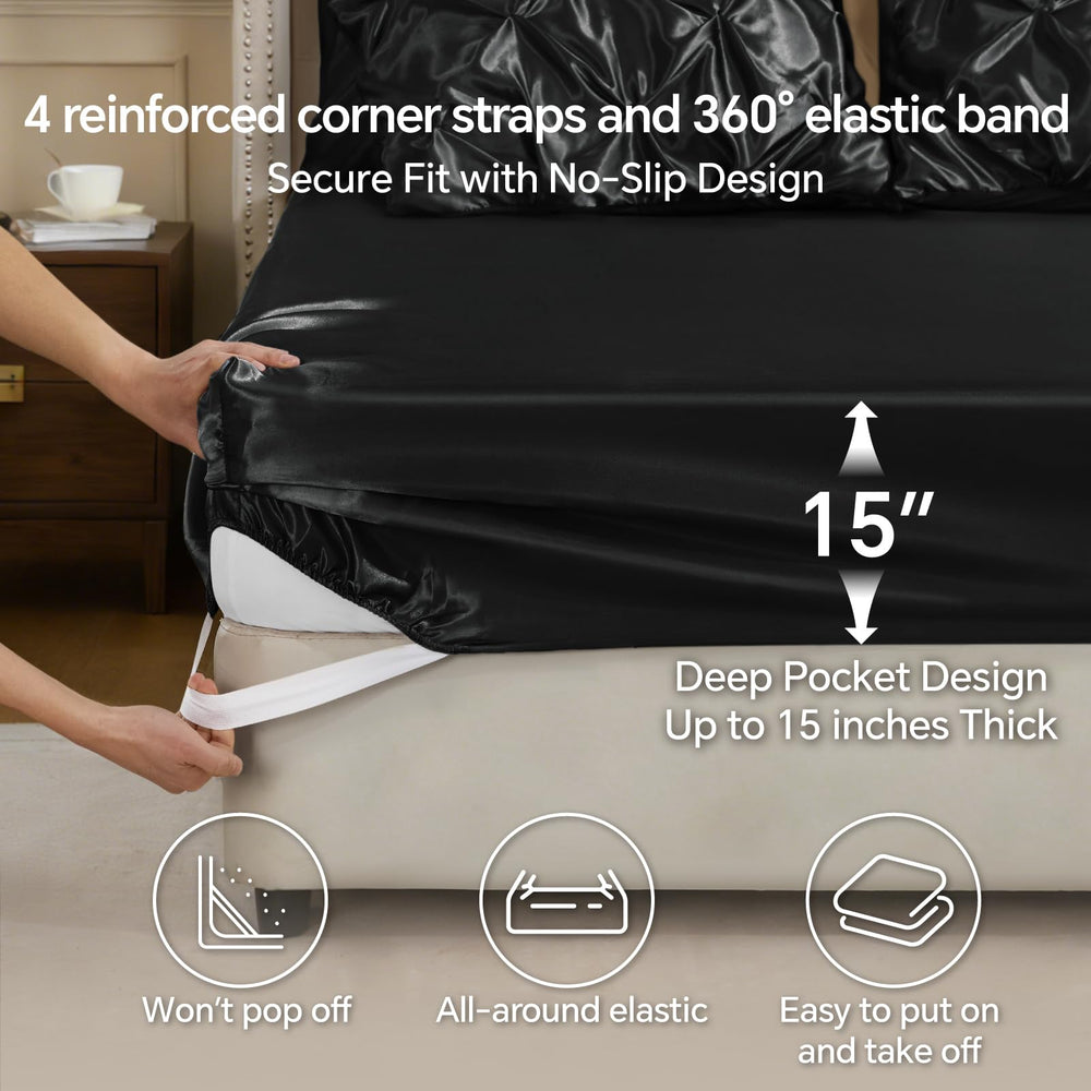 BEDELITE drap-housse montrant profondeur et ajustement sur matelas