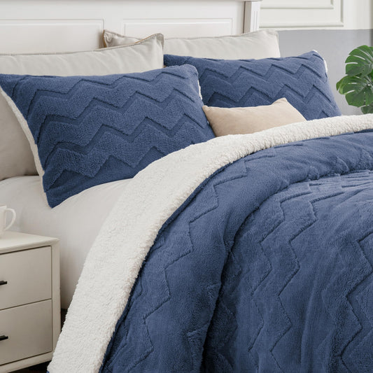 BEDELITE couette face avant bleu marine montrant tombé soigné et style