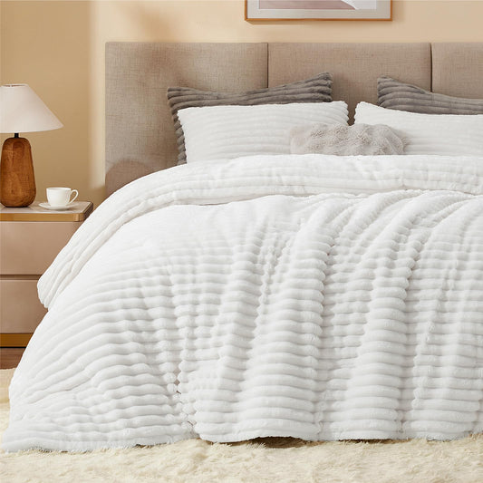 BEDELITE couette vue de face montrant design blanc brillant et finition elegante
