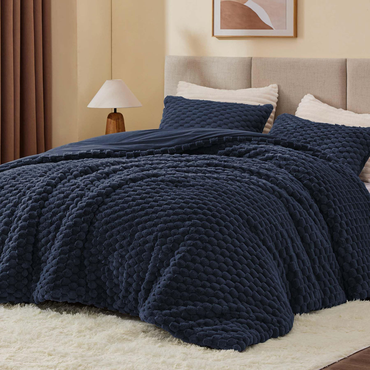 BEDELITE couette bleu marine vue avant, apporte chaleur et style