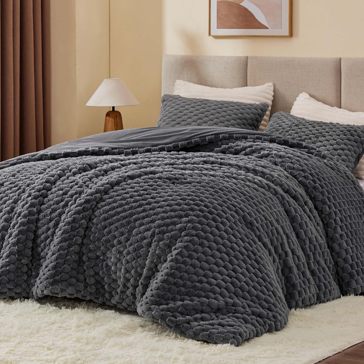 BEDELITE couette face entière sur lit moderne montrant chaleur et style