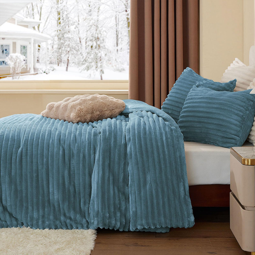 BEDELITE couette installée sur lit créant ambiance chambre chaleureuse