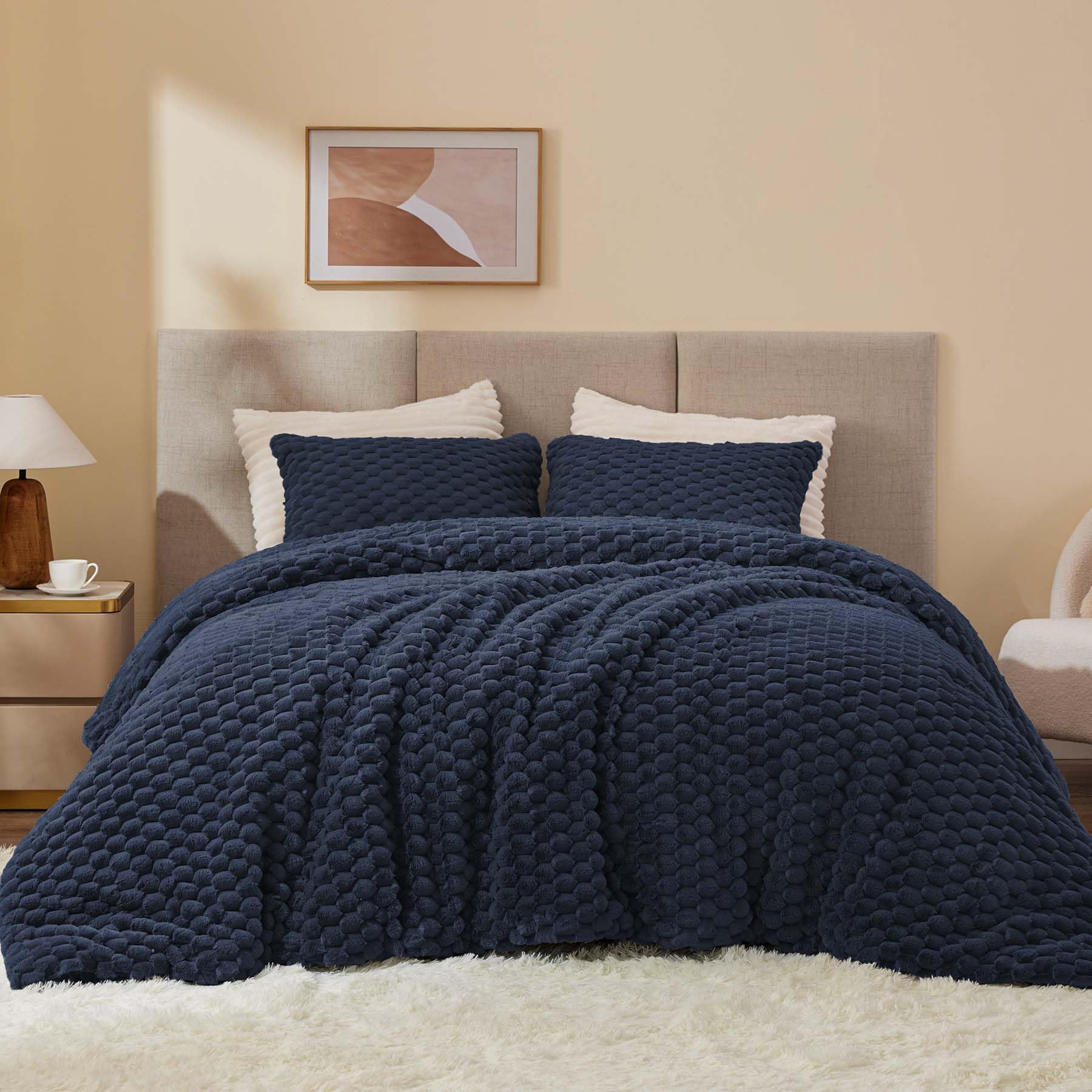 BEDELITE gros plan texture fleece, douceur pelucheuse et confort