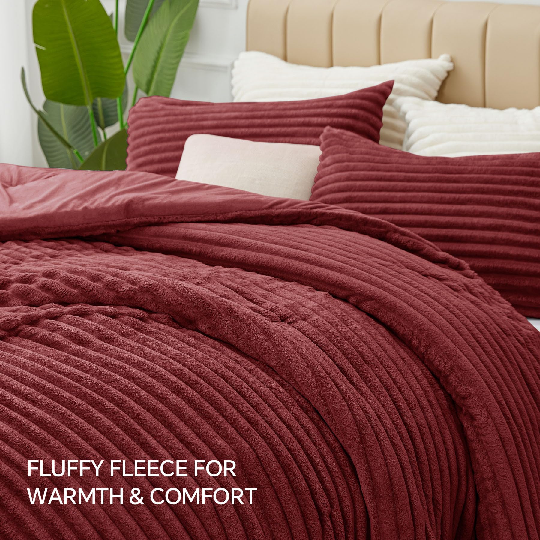 BEDELITE tombé queen large montrant couverture généreuse