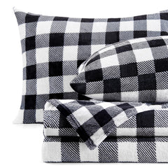 BEDELITE drap-housse queen noir et blanc, tenue sûre et confortable