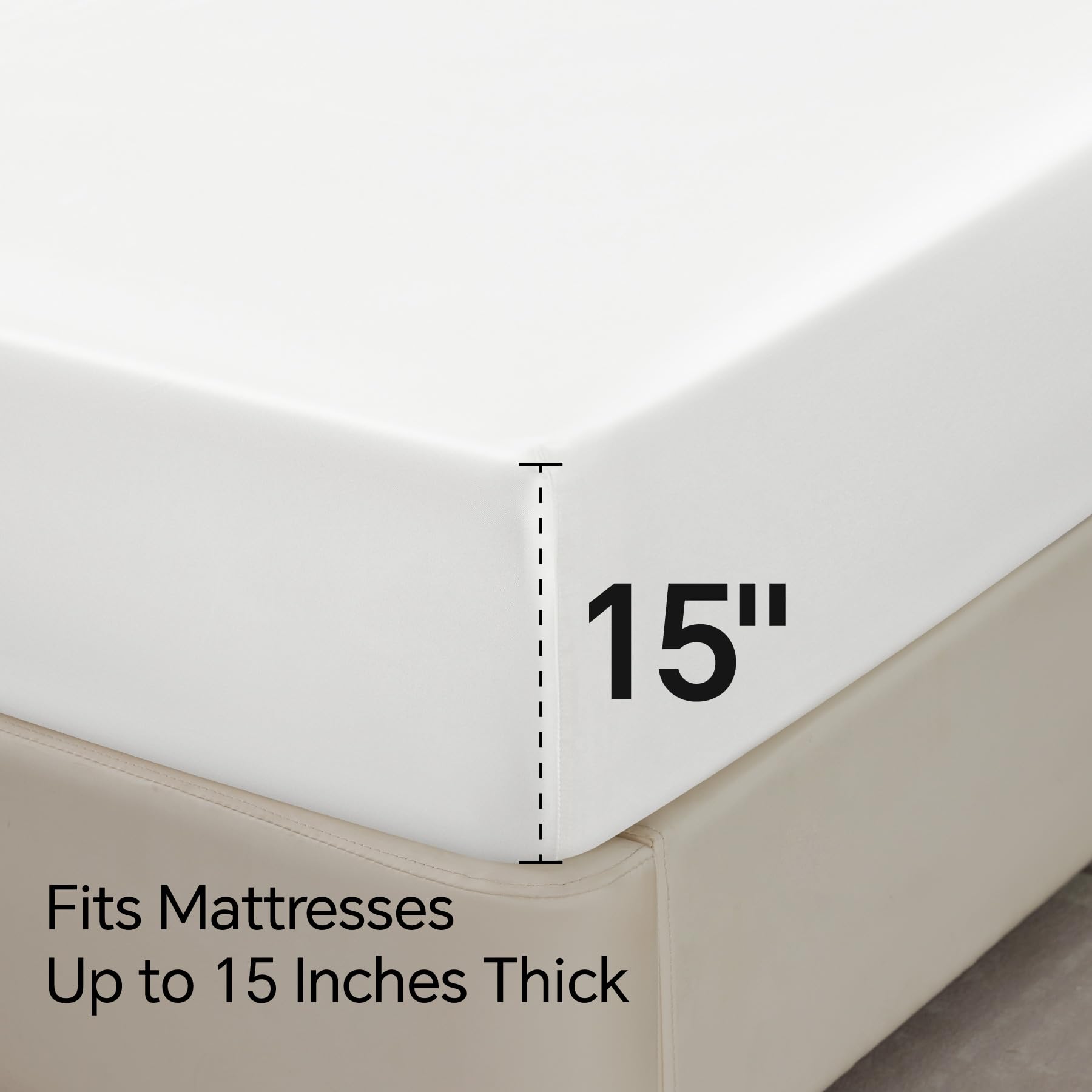 BEDELITE comparaison d'échelle avec matelas 15 pouces montrant ajustement