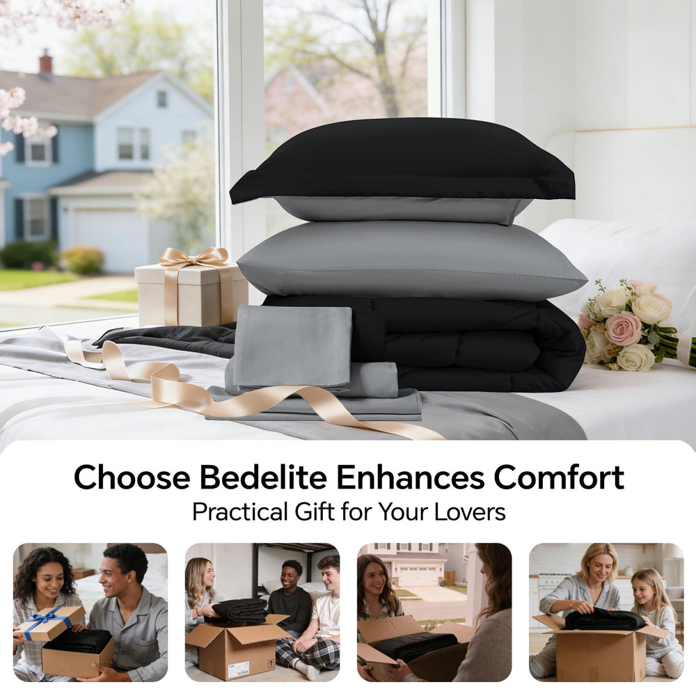 BEDELITE housse décorative et taie d’oreiller, finition soignée