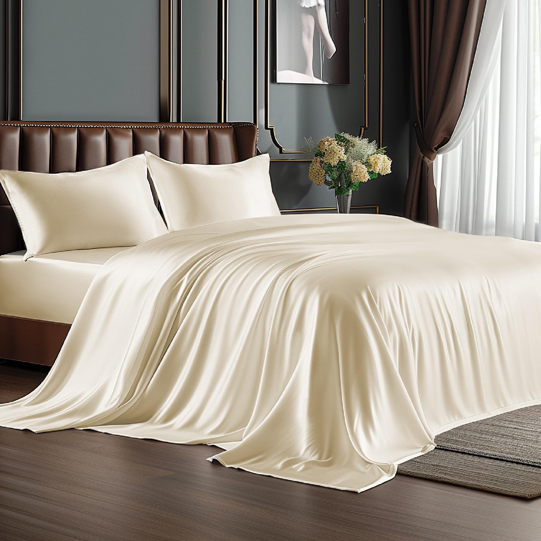 BEDELITE parure vue avant sur lit beige, apporte élégance et confort
