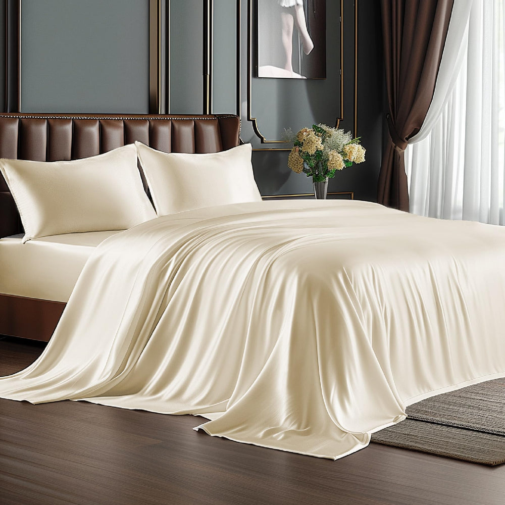 BEDELITE vue avant de la parure satin beige offrant élégance et confort