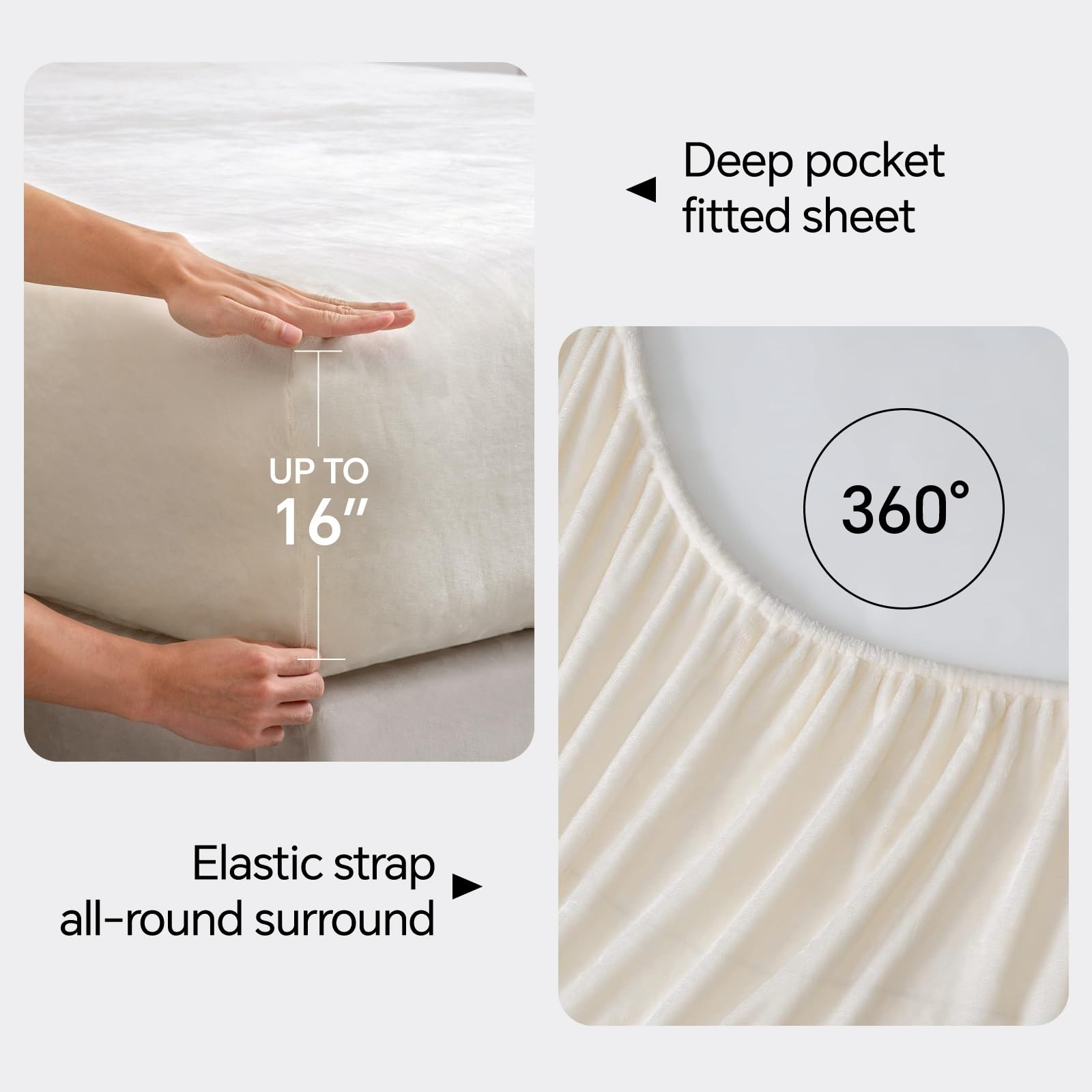 BEDELITE taie d'oreiller en flanelle double brossée pour un confort maximal
