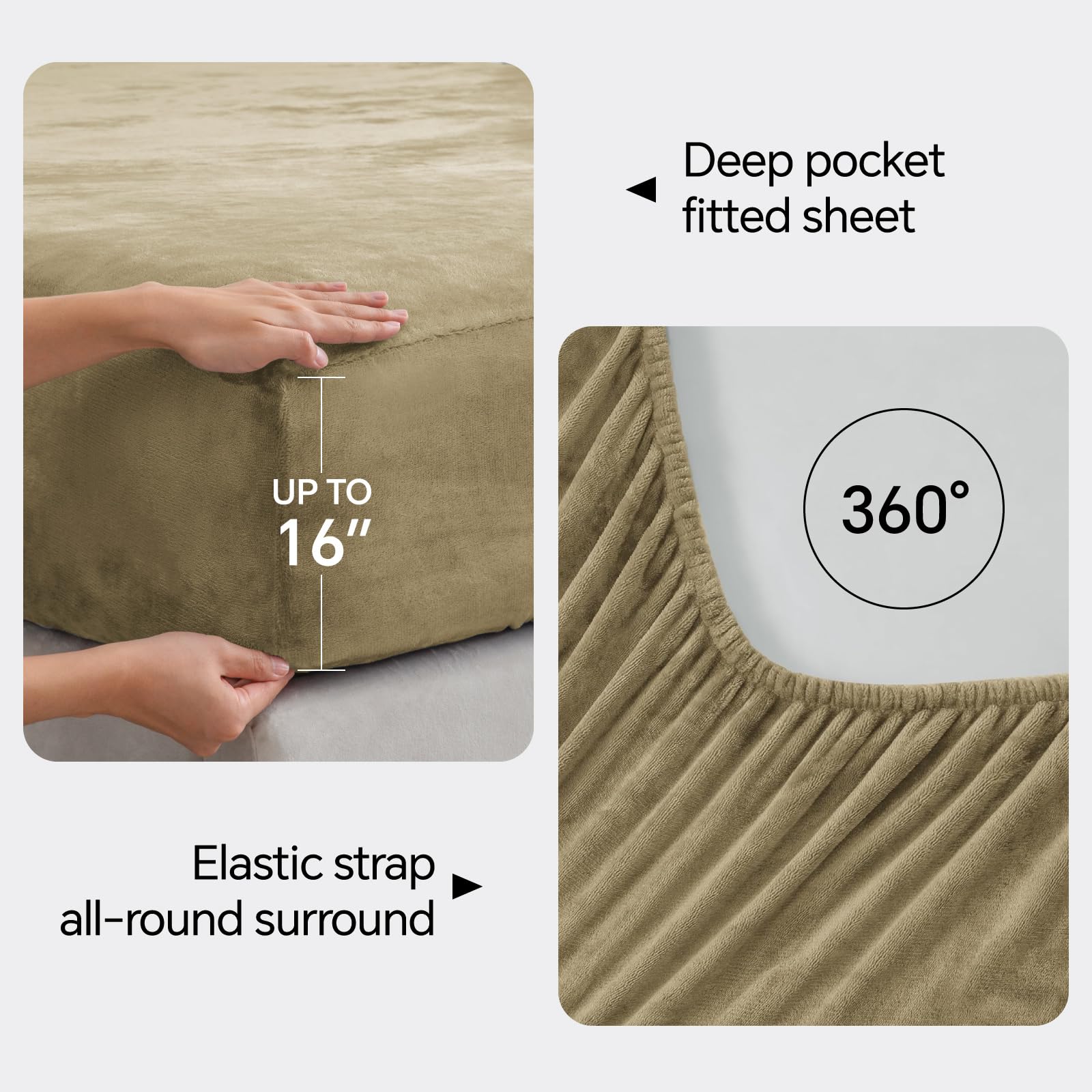 BEDELITE deux taies d'oreiller camel offrant douceur durable